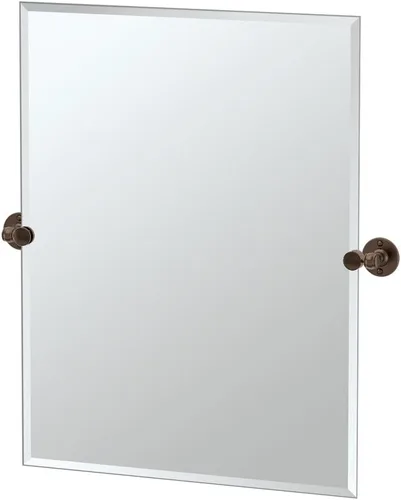 Miniatura 11 de Gatco 4419SM Cafe - Espejo rectangular de pared pequeño, 24 pulgadas de alto x 23.5 pulgadas de ancho, cromado