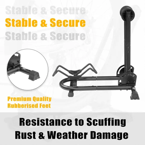 Miniatura 5 de BikeHand Soporte Plegable para Bicicleta de Piso Diseño Resistente y Duradero de Plegado Rápido para Almacenamiento de Bicicletas MTB