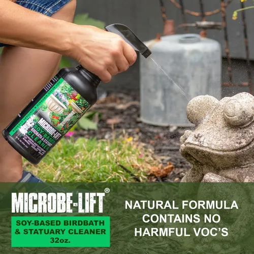 Miniatura 4 de Microbe-Lift Limpiador de estatuas y baño para pájaros a base de soja, 32 onzas, seguro para pájaros, limpia estatuas de jardín, piedra, ladrillo