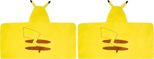 Miniatura 7 de Toalla de rizo de algodón suave con capucha para baño y playa Pokémon Pikachu, 24 x 50 pulgadas, Franco Kids