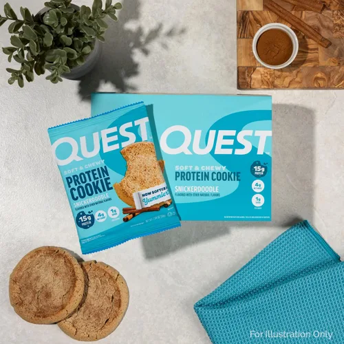 Miniatura 8 de Galleta de proteínas Quest Nutrition Snickerdoodle, 15g de proteína, 1g de azúcar, 4g de carbohidratos netos, apta para la dieta Keto, alta