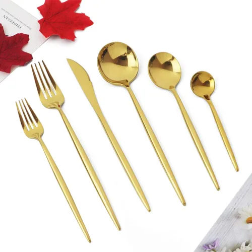 Miniatura 14 de JASHII Juego de cubiertos de 20 piezas, utensilios de acero inoxidable 18/10, servicio para 4, regalo de cubiertos resistentes, apto