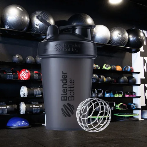 Miniatura 2 de BlenderBottle Botella Batidora Clásica Perfecta para Batidos de Proteínas y Pre-Entreno, 20 Onzas, Negro