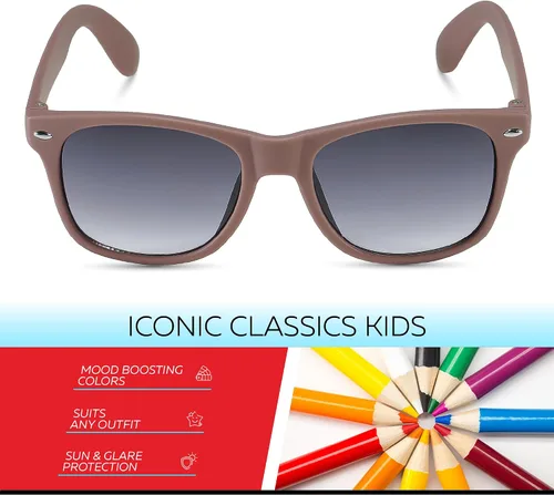 Miniatura 258 de Retro Rewind Lentes de sol para niños y niñas de 3 a 12 años, inastillables, UV400, lentes de sol para niños pequeños