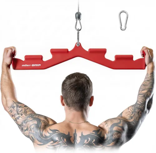 Miniatura 8 de Barra de tracción dorsal MOST GRIP con 6 asas ergonómicas, accesorios de tracción dorsal de agarre neutral para entrenamiento de toda la espalda