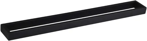 GERZWY Toallero de baño de 24 pulgadas, de acero inoxidable, estilo contemporáneo, montaje en pared, negro mate, HG1701 (60)-BK