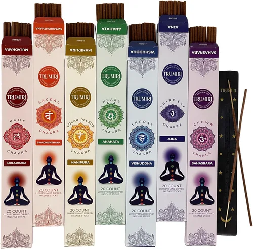 Miniatura 9 de Paquete variado de varitas de incienso gourmet - 120 varillas (6 fragancias x 20 varillas) - Canela, Vainilla, Café, Chocolate - Varillas
