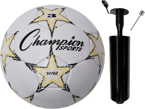 Miniatura 8 de Champion Sports Balón de fútbol Viper - Pelota de entrenamiento de TPU suave al tacto en tamaños 3,4,5 para jugar en interiores y exteriores