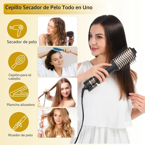 Miniatura 2 de Nicebay Cepillo Secador de Cabello, Cepillo Secador para Mujeres Peinado Rápido, Cepillo de Secado en Un Paso con Pantalla - Menos Encrespamiento