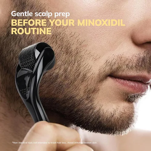 Miniatura 12 de Kit de Minoxidil 5% para Hombres y Mujeres con Rodillo Dérmico de 0.25 mm – Kit de Crecimiento de Barba y Spray para el Crecimiento del Cabello – Se