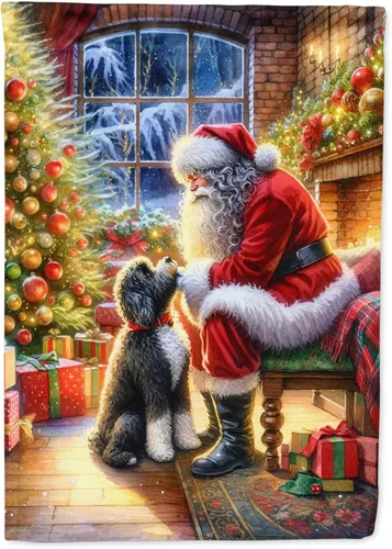 Miniatura 34 de Caroline's Treasures DAC4159CHF - Bandera de casa de Husky siberiano y Papá Noel para porche, grande, para colgar en la pared, poliéster
