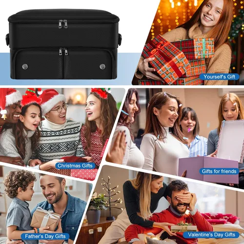 Miniatura 7 de Organizador de maletero de golf para coche SUV con compartimento para zapatos y divisor Bolsa de almacenamiento de golf de 2 capas para bolas