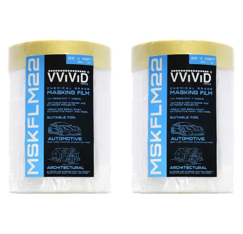 Miniatura 8 de VViViD Cinta autoadhesiva de grado químico y cortina de plástico resistente (paquete de 2 unidades (60 x 108 pies)