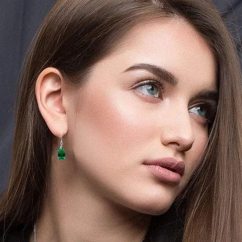 Miniatura 73 de Aretes colgantes de cristal austriaco con forma de lágrima para mujer, joyería hipoalergénica de plata de ley 925