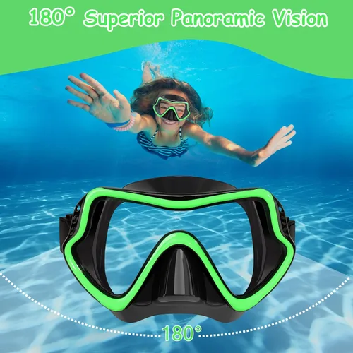 Miniatura 2 de Gafas de natación para niños con cubierta de nariz para jóvenes de 8 a 15 años, antivaho HD Visión Gafas de piscina gafas de natación de agua negro