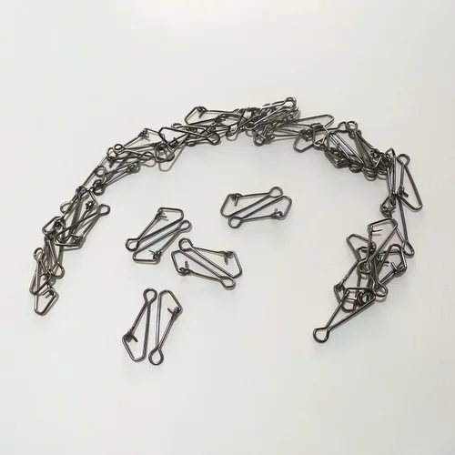 Miniatura 7 de Broches de pesca de alta resistencia inoxidable bonitos broches de pesca clips de pesca señuelo gancho conector cambio rápido cerradura agua salada
