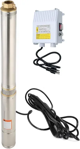 Miniatura 10 de Bomba Sumergible de Pozo Profundo con Caja de Control 1HP 115V Bomba de Pozo Sumergible Bomba de Agua Sumergible Acero Inoxidable 33 GPM, Elevación