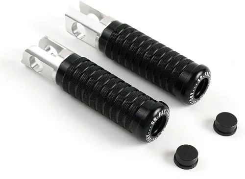 Pinzas de pie delanteras elevadoras CNC de 0.787 in compatibles con Yamaha YZF-R1 2000-2003, YZF-R1 2004-2008, YZF-R1 2009-2021, YZF-R6 Negro