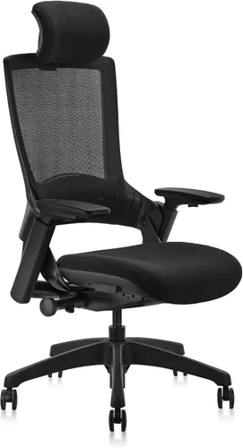 Miniatura 12 de CLATINA Silla de oficina ergonómica de tela con profundidad ajustable, altura del asiento, cabeza 2D, reposabrazos 3D y soporte lumbar, silla