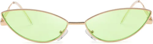Miniatura 62 de FEISEDY Gafas de sol de diseñador de moda Retro pequeños pétalos forma arco templo diseño B2298