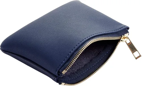 Miniatura 3 de Chelmon - Monedero de piel auténtica con zíper para hombre y mujer