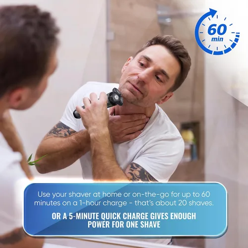 Miniatura 3 de Philips Afeitadoras Eléctricas para Hombres, Afeitadora Eléctrica Recargable Húmeda/Seca con Tecnología SenseIQ, Maquinilla de Afeitar Eléctrica