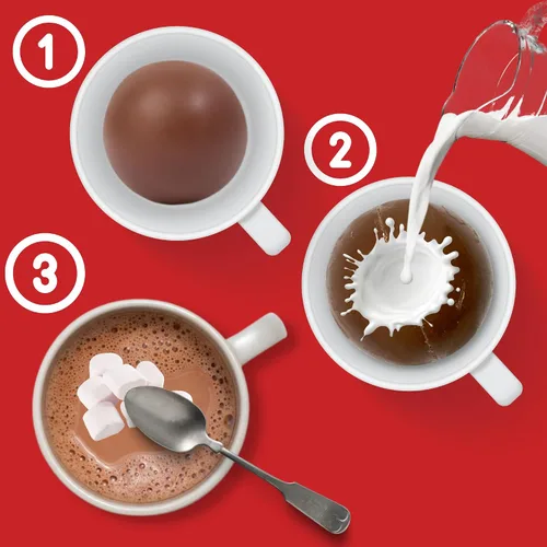 Miniatura 3 de Needzo Bolas de Chocolate Caliente Navideño Derretibles, Rellenos de Calcetas Paquete de 3