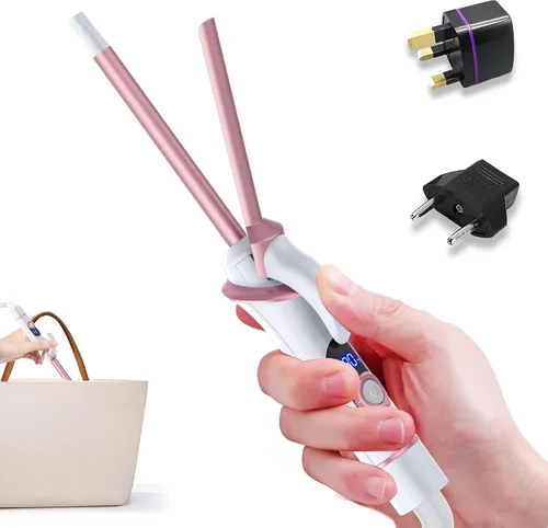 Miniatura 18 de Ukliss Mini rizador de 1/2 pulgada, rizador de barril pequeño de viaje para cabello corto y flequillo, calor rápido de 30 segundos, 5 ajustes