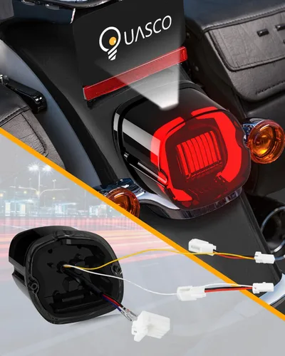 Miniatura 3 de Luz LED estroboscópica de freno y cola, señales de giro traseras, luz trasera ahumada compatible con Harley Dyna Sportster Road King Electra Glide