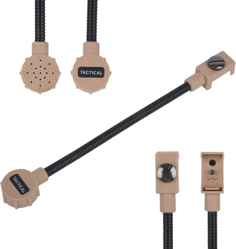Miniatura 7 de Pdflie - Auriculares con micrófono Boom, radio de 2 vías para cableado Z-Tactical Airsoft Civilian U94, compatible con Motorola Kenwood Midland