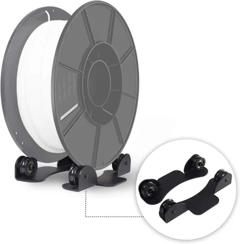 Miniatura 7 de Iverntech Soporte de carrete de filamento para impresora 3D, estante de almacenamiento de filamentos de 2 niveles, organizador de carrete