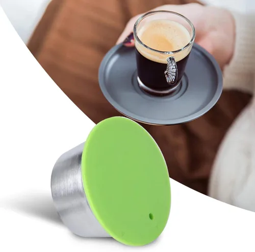 Miniatura 8 de Fdit Taza de cápsula de café recargable reutilizable de acero inoxidable apta para cafetera, compatible con el juego de cápsulas de café Nestle (4#)