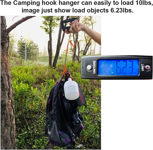 Miniatura 7 de Camping Lantern Hook Hanger Tent Light Outdoor Lamp Hanger Non-Slip for Camping Hiking - 2pcs