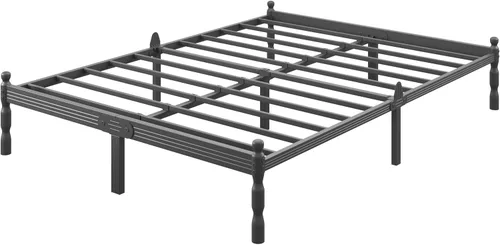 Miniatura 10 de Base de cama individual XL de 18 pulgadas con tapón deslizante para colchón, marco de cama individual XL con estilo vintage, listones de acero