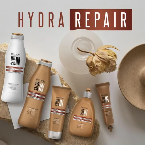 Miniatura 2 de Salon In by Recamier Pro Hydra Repair - Juego de champú, acondicionador y tratamiento profundo (10.1 onzas líquidas cada uno) Cabello seco