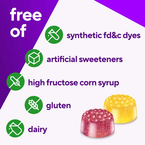 Miniatura 4 de Vitafusion Gomitas con vitaminas Omega-3, sabor a limonada de bayas, vitaminas para la salud del corazón(1) con Omega 3 EPA/DHA y vitaminas A, C, D