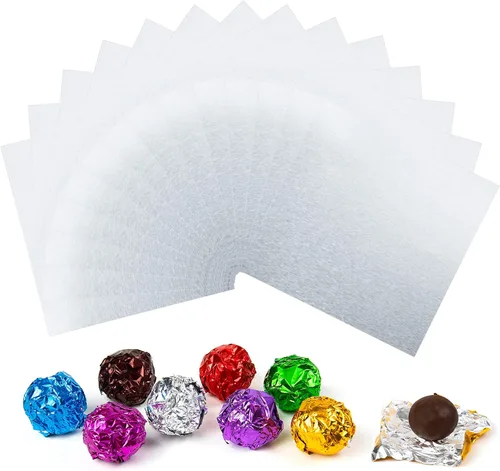 Miniatura 22 de Envolturas de caramelo de papel de aluminio – Papel de regalo de chocolate, 300 piezas, envoltorio de barra de chocolate casera, embalaje