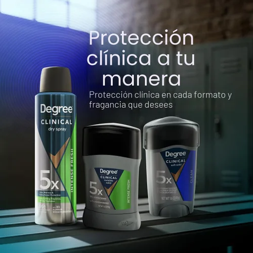 Miniatura 9 de Degree Desodorante Antitranspirante para Hombres Clean Protección de 72 Horas contra Sudor y Olor Antitranspirante de Fuerza de Prescripción