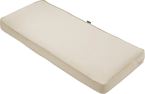 Classic Accessories, Montlake FadeSafe - Cojín para banco de exteriores resistente al agua, 42x18x3 pulgadas, beige antiguo