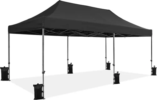 Miniatura 15 de Yaheetech - Tienda de campaña desplegable resistente, refugio comercial instantáneo de 10 x 15, toldo ajustable al aire libre con bolsa con ruedas