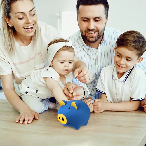 Miniatura 9 de Alcancía Mágica para Niños y Adultos - Banco de Dinero de Plástico Irrompible con Cerradura, Banco de Monedas que Brilla en la Oscuridad - Regalo