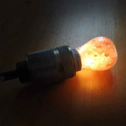 Miniatura 2 de Himalayan Glow Bombillas LED de lámpara de sal equivalente a 60 W, brillo ámbar cálido, bombilla Edison E26 regulable para decoración, hogares