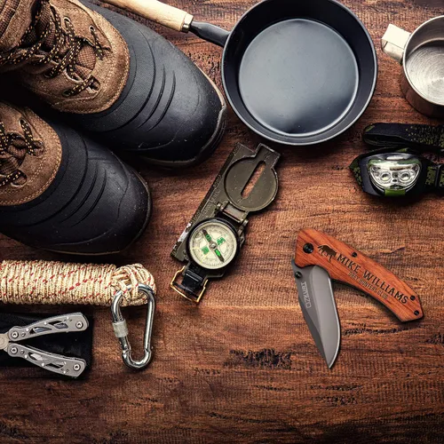 Miniatura 6 de Lara Laser Works Cuchillo de bolsillo personalizado para hombres, cuchillo grabado personalizado con nombre, regalo de padrino, día del padre