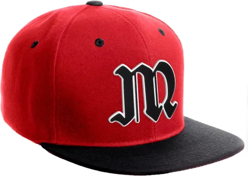 Miniatura 1028 de Daxton Gorra clásica con visera de billete plano con letras del alfabeto inglés antiguo de la A a la Z