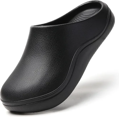 Miniatura 8 de Eliogn Zapatos de trabajo antideslizantes para hombres y mujeres, resistentes al aceite, zapatos de chef, ligeros, cómodos, sin cordones