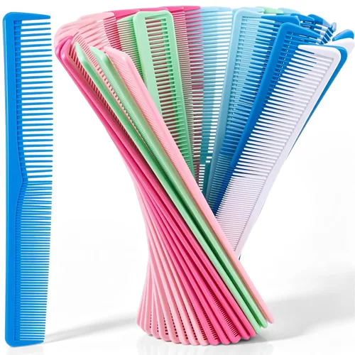 Miniatura 12 de Hestya Paquete de 36 peines de pelo a granel de 7 pulgadas, peine de corte de fibra de carbono, multiusos, para hombres y mujeres, peluquería