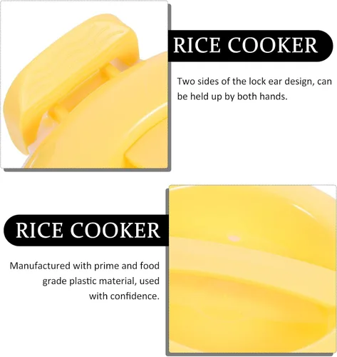 Miniatura 6 de Contenedor de comida para microondas Microondas Arrocera Contenedor de alimentos: 1L Cocina de pasta Horno Olla de arroz Vaporizador Microondas