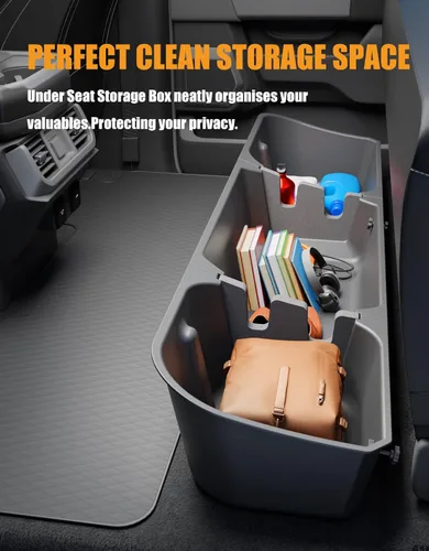 Miniatura 4 de KINGGERI Cajas de almacenamiento para debajo del asiento compatibles con Ford F-150 F150 SuperCrew Cab 2015-2026, Ford F-250 F-350 F-450 F-550 Super