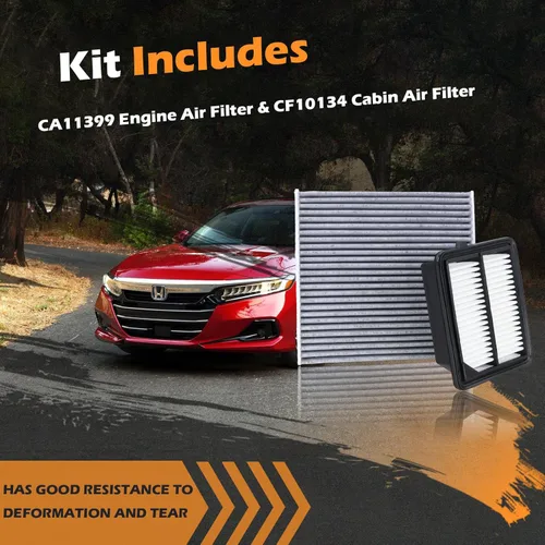 Miniatura 6 de Filtro de aire de motor CA11399 y filtro de aire de cabina CF10134 apto para Honda Accord L4 2014-2015 2017-2022 híbrido 2.0L