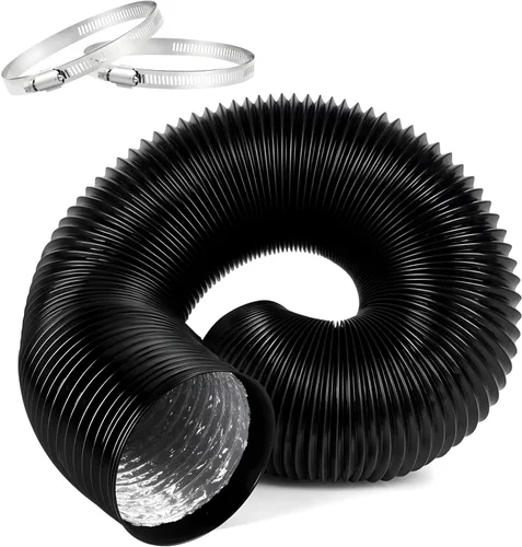 Miniatura 22 de iPower Manguera de ventilación flexible de conducto de aluminio de 3 pulgadas y 8 pies con protección de 4 capas para secadora para calefacción